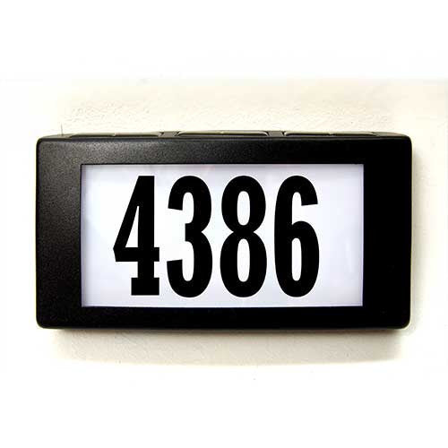 Solar Illuminated Address Panel - Black