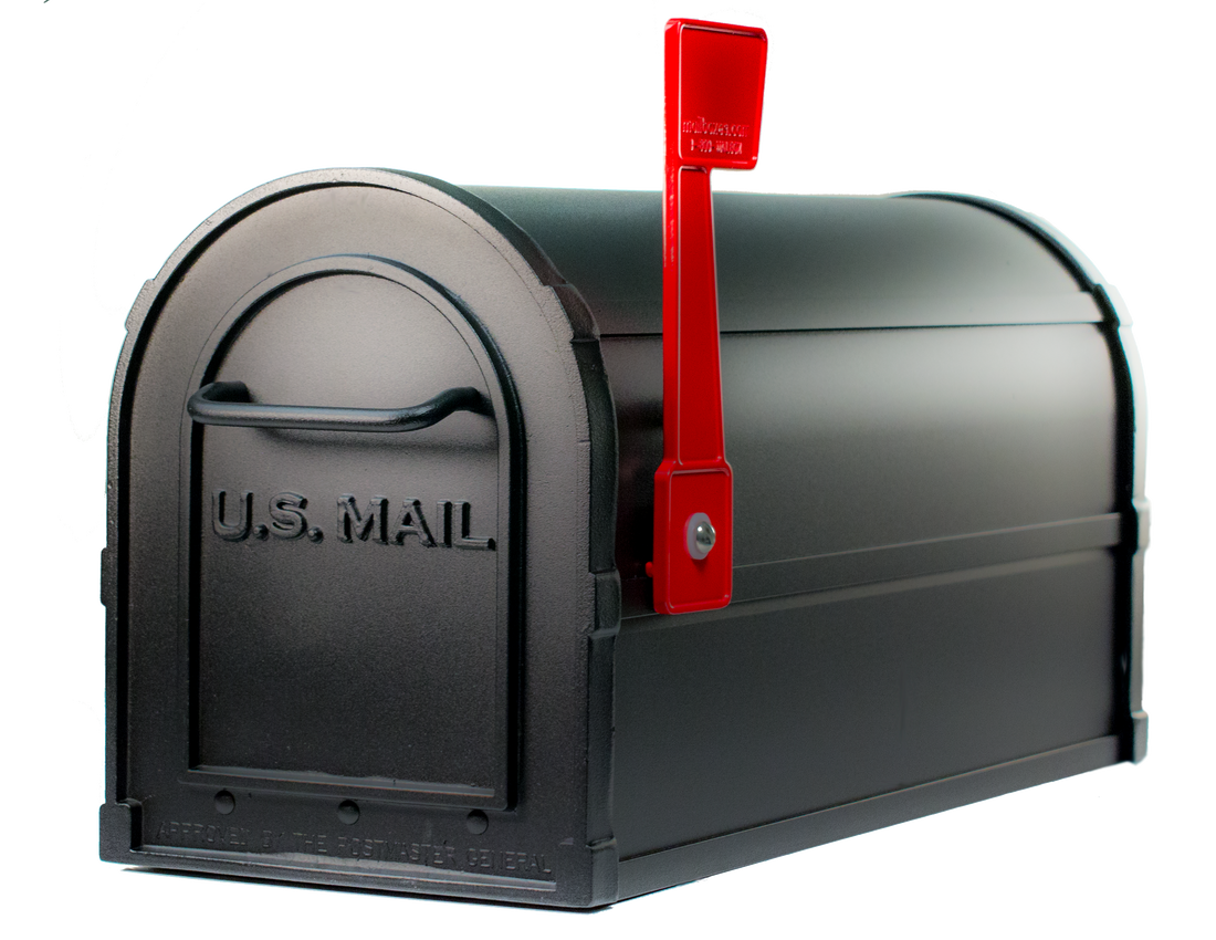 Black 2-Door Mailbox