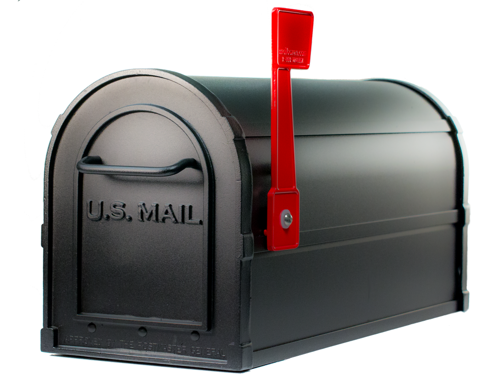 Black 2-Door Mailbox
