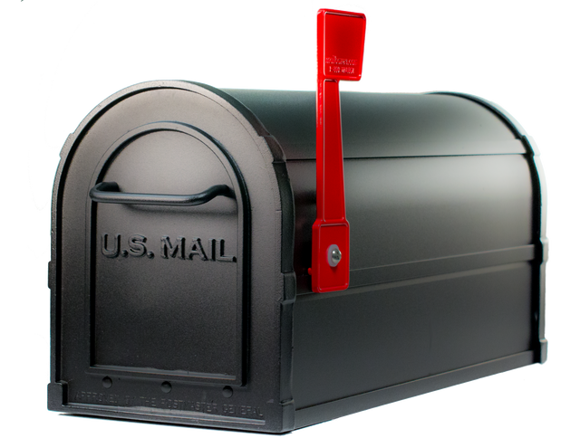 Black 2-Door Mailbox