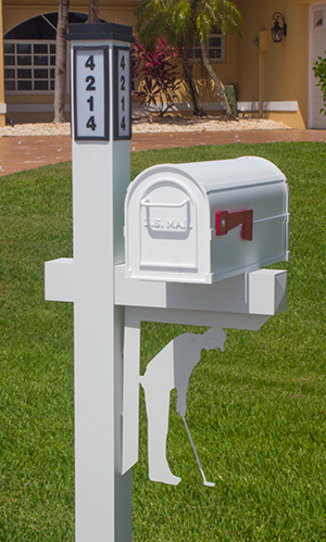 Decorative Mailbox Bracket - Golf