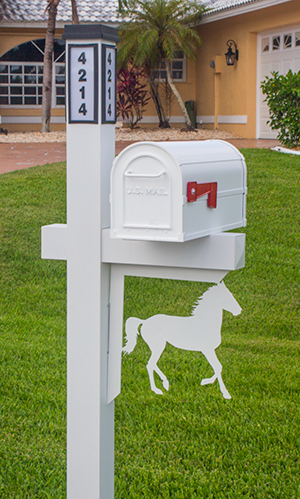 Decorative Mailbox Bracket - Horse