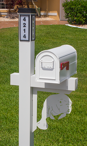 Decorative Mailbox Bracket - Manatee