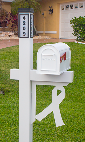 Decorative Mailbox Bracket - Support Ribbon