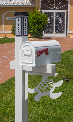 Decorative Mailbox Bracket - Turtle